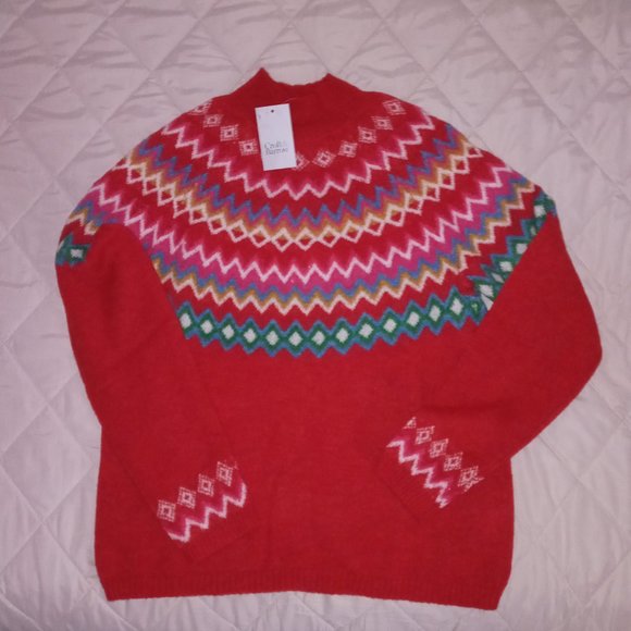 Croft & Barrow Sweaters - *Price Drop* New Croft & Barrow Fair Isle Mockneck Pullover, size M